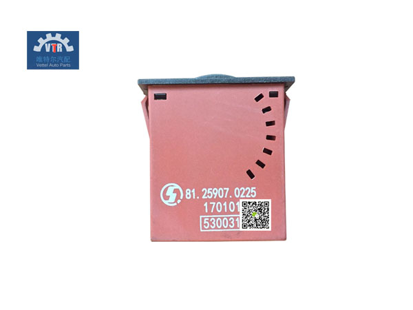 81.25907.0225 灯光亮度翘板开关  Light level warping switch  SHACMAN  F3000   Electrical parts for truck cab