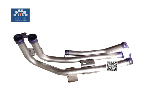 DZ14251845001  暖风水管铝管(底盘)  Warm air pipe Aluminum pipe (chassis)  SHACMAN  X3000  Truck heating mechanism parts